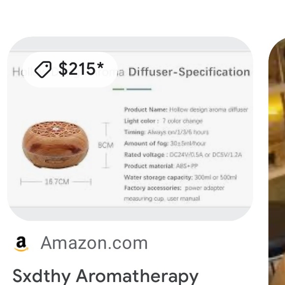 Unique ultrasonic technology wooden grain design oil diffuser and oils. W1-44-23 - Picture 7 of 8